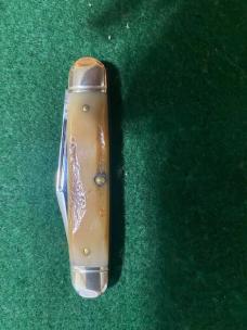 GEC NORTHFIELD 681221 WHITE OWL EDITIONSTAG OR COWHIDE JIGGED BONE