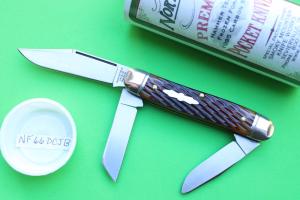 GEC Northfield 661317 SFO Calf Roper Stockman - Antique Yellow Jigged Bone 