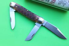 GEC Northfield 661317 SFO Calf Roper Stockman - Antique Yellow Jigged Bone 