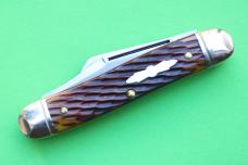GEC Northfield 661317 SFO Calf Roper Stockman - Antique Yellow Jigged Bone 