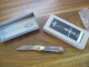 Hubertus Knife Solingen, Germany Small 08 Rare Brazilian Horn 5 3/4 " Open Lilyput NIB