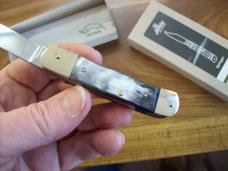 Hubertus Knife Solingen, Germany Small 08 Rare Brazilian Horn 5 3/4 " Open Lilyput NIB