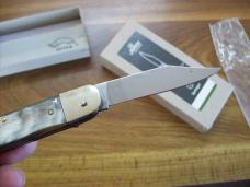 Hubertus Knife Solingen, Germany Small 08 Rare Brazilian Horn 5 3/4 " Open Lilyput NIB