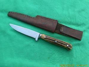 Schneidieufel Solingen Germany Stag Trout Knife.