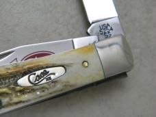 Case XX USA 3 Dot Red Scroll Stag 5254 Trapper Knife NIB