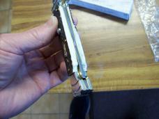 A. G. A. Campolin Maniago, Italy Maltese Cross Bayonet 9 Incher Lockback W/Genuine Stag/Antler NIB