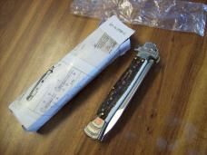 A. G. A. Campolin Maniago, Italy Maltese Cross Bayonet 9 Incher Lockback W/Genuine Stag/Antler NIB