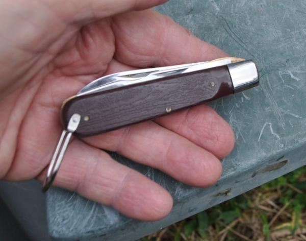 Japanese Looks Like 70s TL-29 Style Mint Mirror Polish Long Bail Wood Pattern Syn Handle Brass liner