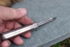 Japanese Looks Like 70s TL-29 Style Mint Mirror Polish Long Bail Wood Pattern Syn Handle Brass liner