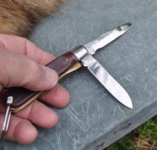 Japanese Looks Like 70s TL-29 Style Mint Mirror Polish Long Bail Wood Pattern Syn Handle Brass liner