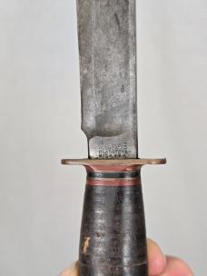Vintage *RARE* MARBLE'S GLADSTONE MICH USA IDEAL 6" Fighting Knife w/Stacked Leather