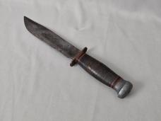 Vintage *RARE* MARBLE'S GLADSTONE MICH USA IDEAL 6" Fighting Knife w/Stacked Leather