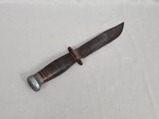 Vintage *RARE* MARBLE'S GLADSTONE MICH USA IDEAL 6" Fighting Knife w/Stacked Leather