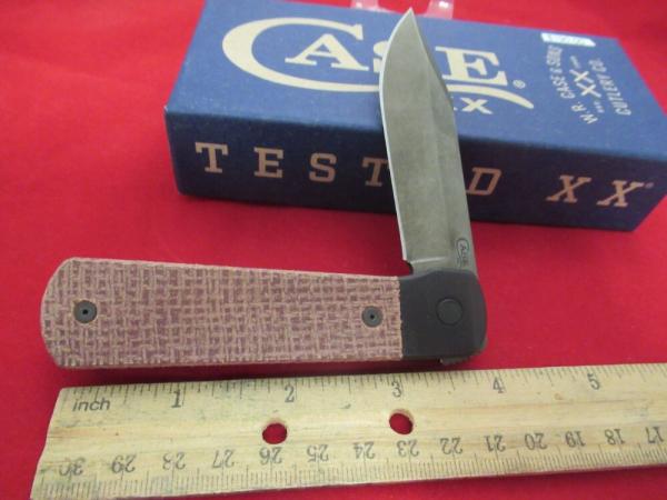 Case XX New Dark Red Burlap Micarta Revoindie Longhouse Case XX New Dark Red Burlap Micarta Revoindie Longhouse