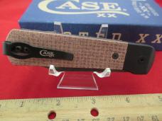 Case XX New Dark Red Burlap Micarta Revoindie  Longhouse