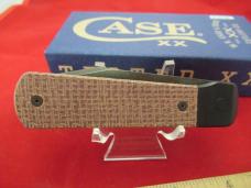 Case XX New Dark Red Burlap Micarta Revoindie  Longhouse