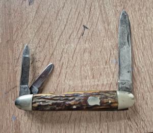 Antique Sheffield Whittler Pocket Knife – LBL England – Black Diamond Steel (c.1905–1918)