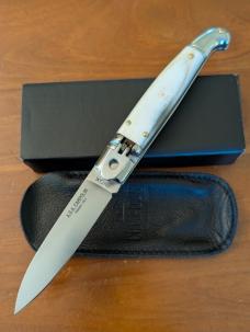 NIB AGA Campolin Old Style 21cm - 8" Birdbeak leverlock in Blonde Brazilian Horn 