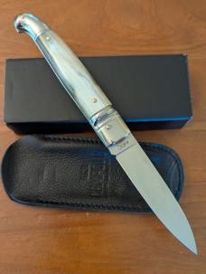 NIB AGA Campolin Old Style 21cm - 8" Birdbeak leverlock in Blonde Brazilian Horn 