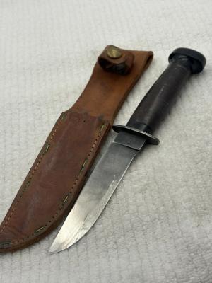 H Boker amp CO USA World War II Era USN Fighting Knife With Original Sheath19