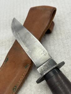 H. Boker & CO USA World War II Era USN Fighting Knife With Original Sheath(19)