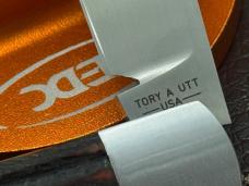 SACRED BEAR "TORY UTT" CUSTOM AMBER STAG STRAIGHT JACK CPM 154 KNIFE