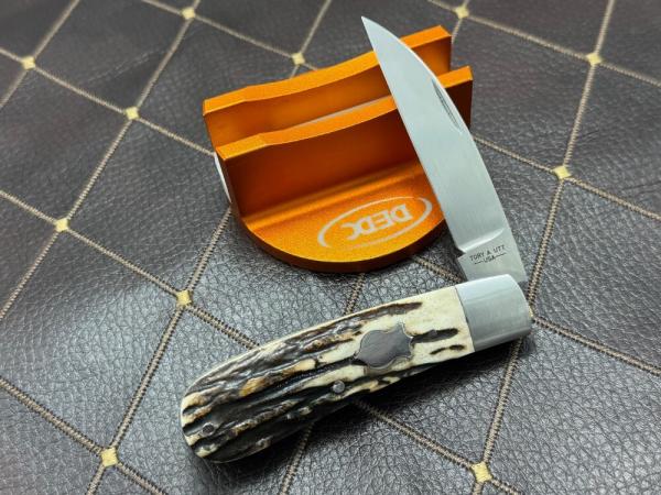 SACRED BEAR "TORY UTT" CUSTOM STAG SWAY BACK CPM 154 KNIFE