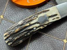 SACRED BEAR "TORY UTT" CUSTOM STAG SWAY BACK CPM 154 KNIFE