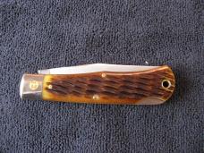GREAT EASTERN TIDIOUTE 421125LB LOCKBACK MISSOURI TRAPPER ANTIQUE YELLOW JIG BONE #2