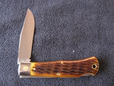GREAT EASTERN TIDIOUTE 421125LB LOCKBACK MISSOURI TRAPPER ANTIQUE YELLOW JIG BONE #2