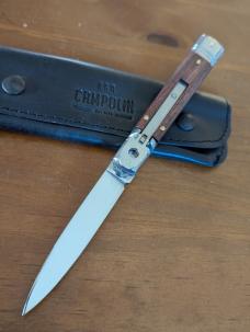 AKC Slimline Leverlock 20cm - 8” Rosewood Switchblade... Super snappy! 