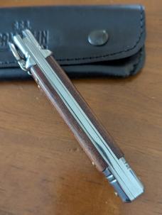 AKC Slimline Leverlock 20cm - 8” Rosewood Switchblade... Super snappy! 