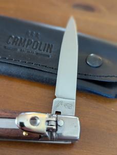 AKC Slimline Leverlock 20cm - 8” Rosewood Switchblade... Super snappy! 