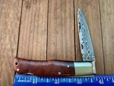 A.G. Russell Model 340 Lockback San Mai Damascus Blade 1995