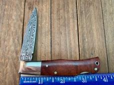 A.G. Russell Model 340 Lockback San Mai Damascus Blade 1995