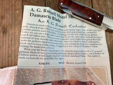 A.G. Russell Model 340 Lockback San Mai Damascus Blade 1995