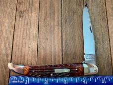 Cattaraugus Cutlery by A.G. Russell FH-1 Arkansas Toothpick Bolster Lock Brown Jigged Bone Seki Ja. 