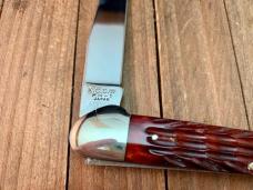 Cattaraugus Cutlery by A.G. Russell FH-1 Arkansas Toothpick Bolster Lock Brown Jigged Bone Seki Ja. 