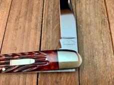 Cattaraugus Cutlery by A.G. Russell FH-1 Arkansas Toothpick Bolster Lock Brown Jigged Bone Seki Ja. 