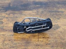 VINTAGE *RARE* SPYDERCO C35 Q SERRATED CUTOUT BLADE FOLDING KNIFE W/CLIP!
