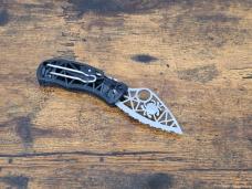VINTAGE *RARE* SPYDERCO C35 Q SERRATED CUTOUT BLADE FOLDING KNIFE W/CLIP!