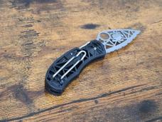 VINTAGE *RARE* SPYDERCO C35 Q SERRATED CUTOUT BLADE FOLDING KNIFE W/CLIP!