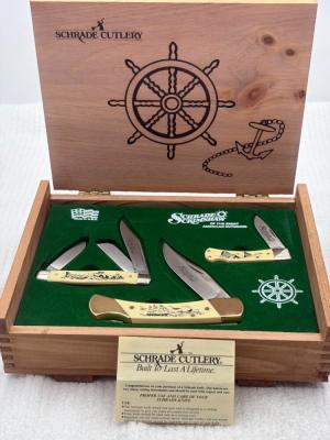 Schrade Cutlery Vintage USA 3 Piece Schrade Knife Set SC507,SC505, SC513