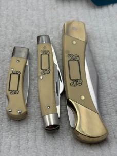 Schrade Cutlery Vintage USA 3 Piece Schrade Knife Set SC507,SC505, SC513