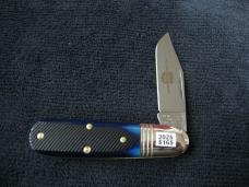 GREAT EASTERN 251125 SS WATCH POCKET BARLOW NAVY BLUE SAWCUT BONE STORE KNIFE #2