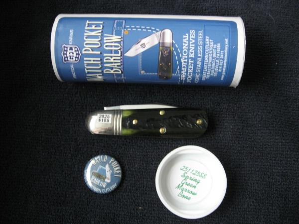 GREAT EASTERN 251125 SS WATCH POCKET BARLOW SPRING GREEN MARROW BONE #2 GREAT EASTERN 251125 SS WATCH POCKET BARLOW SPRING GREEN MARROW BONE #2