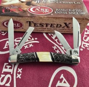 2007 Case Exotic Small Congress EX468 SS. Apache Gold Stone & Gold Lip Mother of Pearl handles. NIB