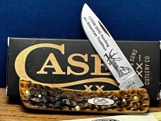 Case XX USA Coon Hound Treeing” #009/030Produced Peach Seed Bone Sodbuster Jr.Etched Blade NEW