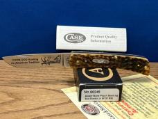 Case XX USA Coon Hound Treeing” #009/030Produced Peach Seed Bone Sodbuster Jr.Etched Blade NEW