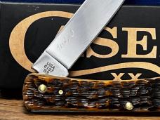 Case XX USA Coon Hound Treeing” #009/030Produced Peach Seed Bone Sodbuster Jr.Etched Blade NEW